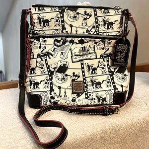 Disney Parks Mickey Mouse in Steamboat Willie Dooney & Bourke Crossbody Bag